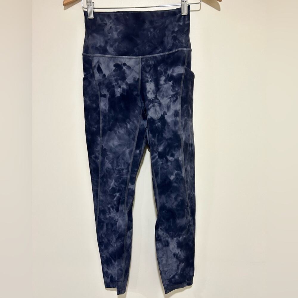 lululemon athletica Align High Rise Tie-Dye Leggings Blue, Black & Gray Size 6